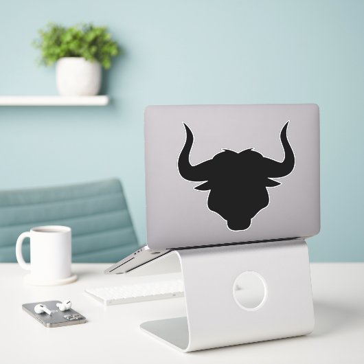 Sticker Bull (Ordinateur portable sur le bureau)