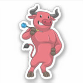 Sticker Bull aux fléchettes avec Dart (Devant)