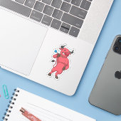 Sticker Bull aux fléchettes avec Dart (Ordinateur portable avec iPhone)