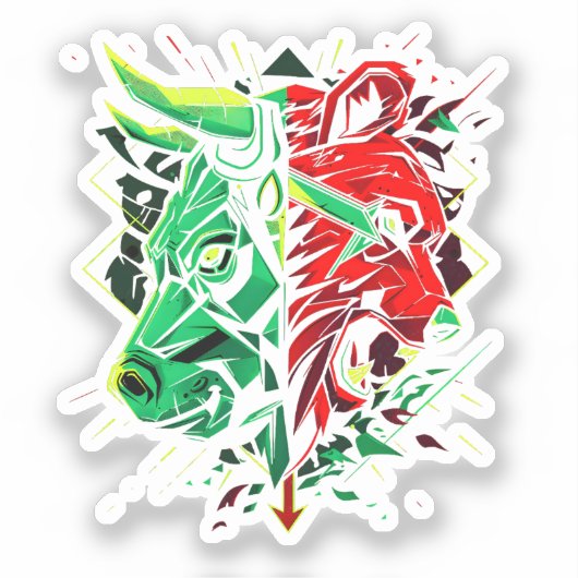 Sticker Bull Bear Duel Forces (Recto)