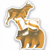 Sticker Bull contre ours (Recto)