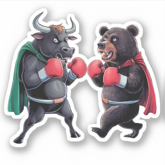 Sticker Bull et ours (Devant)
