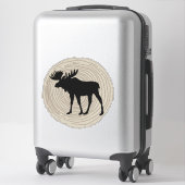 Sticker Bull Moose Animal Nature Rustique (Sur valise)