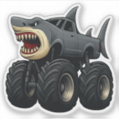 Sticker Bull Shark Monster Truck  (Devant)