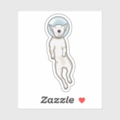 Sticker Bull Terrier Space (Feuille)