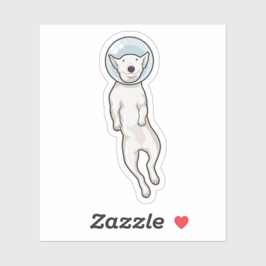 Sticker Bull Terrier Space (Feuille)