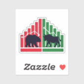 Sticker Bull vs Bear Sticker Stock (Feuille)