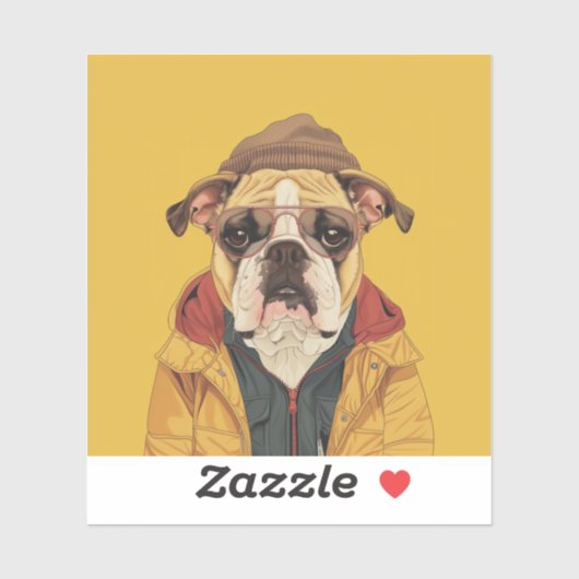 Sticker Bulldog (Feuille)