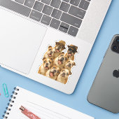 Sticker Bulldog (Ordinateur portable avec iPhone)