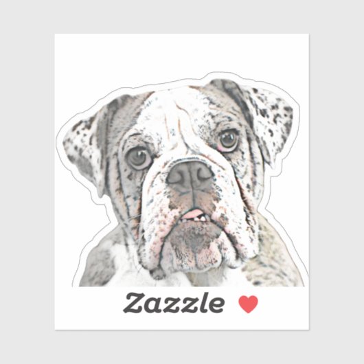 Sticker Bulldog anglais (Feuille)