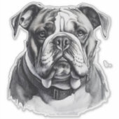 Sticker Bulldog anglais génial (Devant)