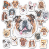 Sticker bulldog et amis anglais (Devant)