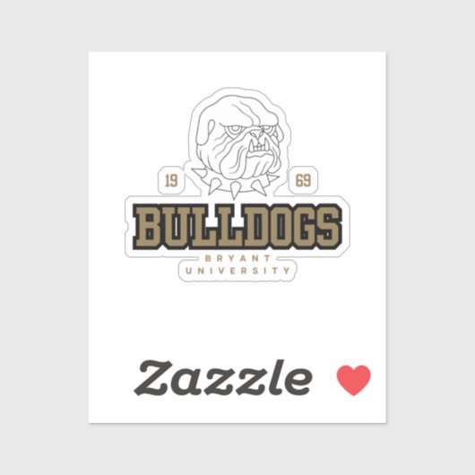 Sticker Bulldogs - Université Bryant (Feuille)