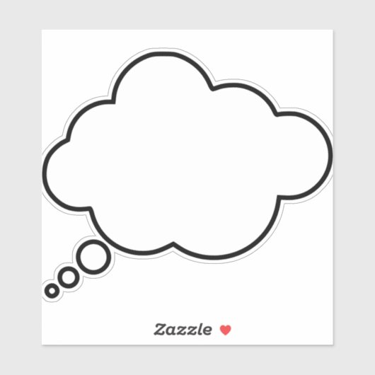 Sticker bulle-bulle-discours-pensée (Feuille)