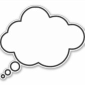 Sticker bulle-bulle-discours-pensée (Devant)