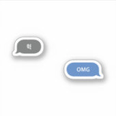 Sticker Bulle Conversation coréenne Slang 헉 (Devant)