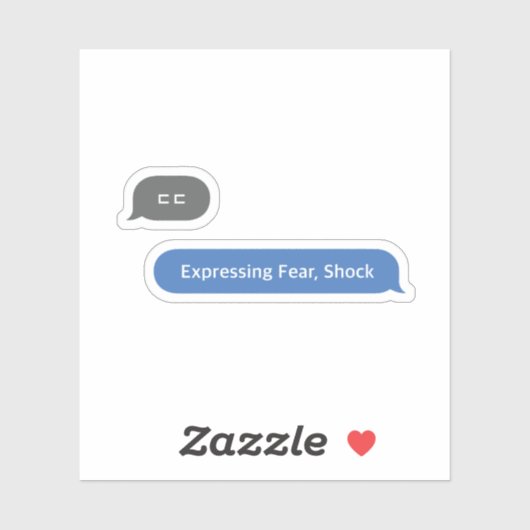 Sticker Bulle Conversation d'argot coréenne ㄷ ㄷ (Feuille)