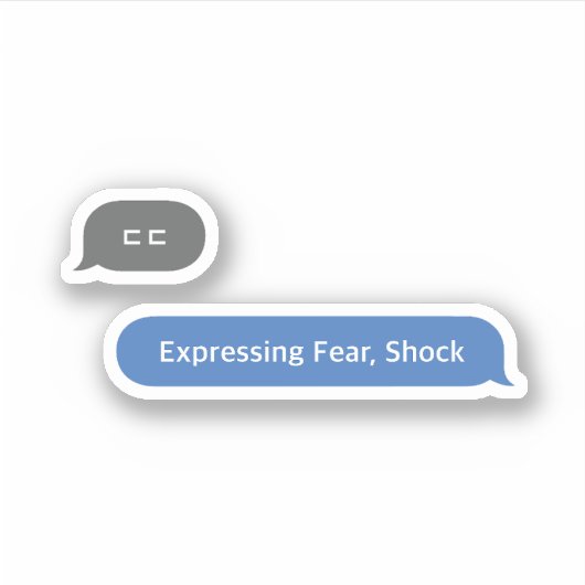 Sticker Bulle Conversation d'argot coréenne ㄷ ㄷ (Devant)