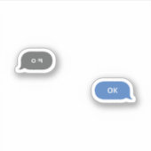 Sticker Bulle Conversation d'argot coréenne ㅇ ㅋ (Devant)