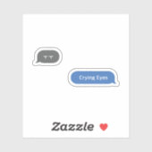 Sticker Bulle Conversation d'argot coréenne ㅜ ㅜ (Feuille)