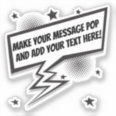 Sticker Bulle de dialogue de style de bande dessinée amusa (Recto)