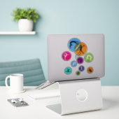 Sticker Bulle de gymnastique (Ordinateur portable sur le bureau)