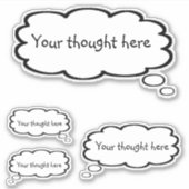 Sticker Bulle de pensée de dessin animé mignon Ajoutez vot (Devant)