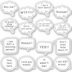 Sticker Bulle de texte personnalisée pour le scrapbooking