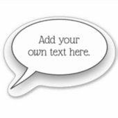 Sticker Bulle Word avec votre propre texte (Devant)