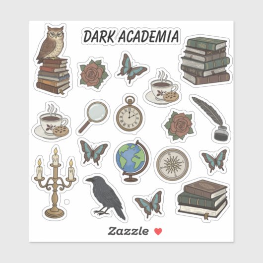 Sticker Bullet Journal Dark Academia (Feuille)