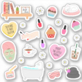 Sticker Bullet Journal Détente Temps Pour Moi Soin Personn (Devant)