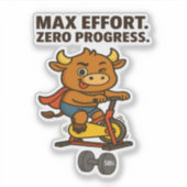 Sticker Bullio Vinyl - Max Effort. Progression nul (Devant)