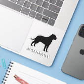 Sticker Bullmastiff Chien Silhouette étanche vinyle Decal (Ordinateur portable avec iPhone)