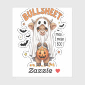 Sticker Bullsheet Highland Cow Funny Ghost (Feuille)