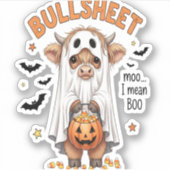 Sticker Bullsheet Highland Cow Funny Ghost (Devant)