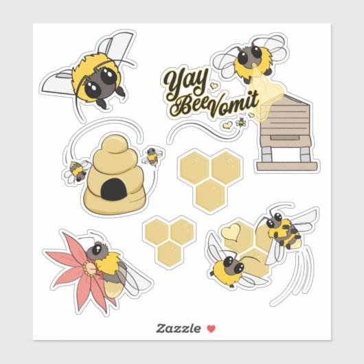 Sticker Bumble Bee (Feuille)