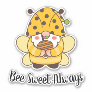 Sticker Bumble Bee Gnome mignon avec devis