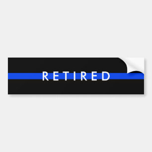 STICKER BUMPER DE POLICIER RETRAITÉ