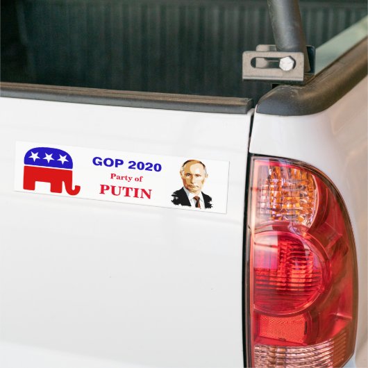 STICKER BUMPER GOP "PARTY OF POUTINE" 2020 (Sur camion)