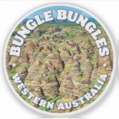 Sticker Bungle Bungle Bungles, Western Australia Round Sti (Devant)