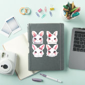Sticker Bunnies blancs et rouges de Pâques (Couverture iPad)