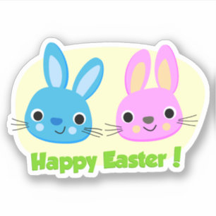 STICKER BUNNIES "HAPPY EASTER"
