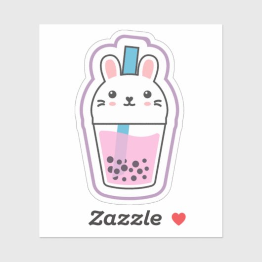 Sticker Bunny Boba (Feuille)