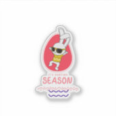 Sticker Bunny Cartoon Cute Animal Hunting Rabbit (Devant)