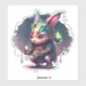 Sticker Bunny Cyberpunk (Feuille)