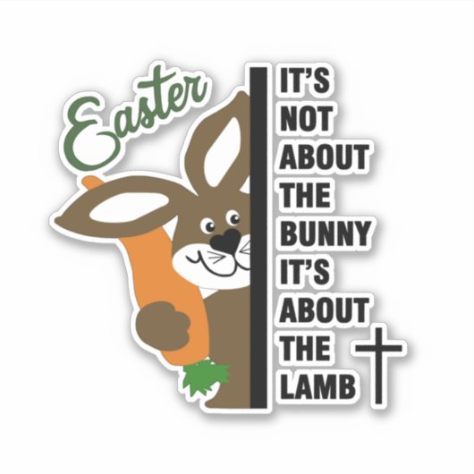 Sticker Bunny de Pâques (Devant)