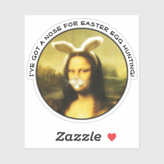 Sticker Bunny de Pâques Mona Lisa (Feuille)