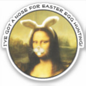Sticker Bunny de Pâques Mona Lisa (Devant)