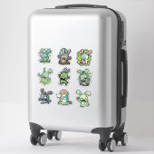 Sticker Bunny de Pâques Zombie (Sur valise)