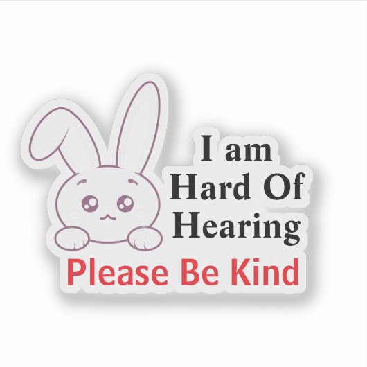 Sticker Bunny difficile à entendre (Devant)